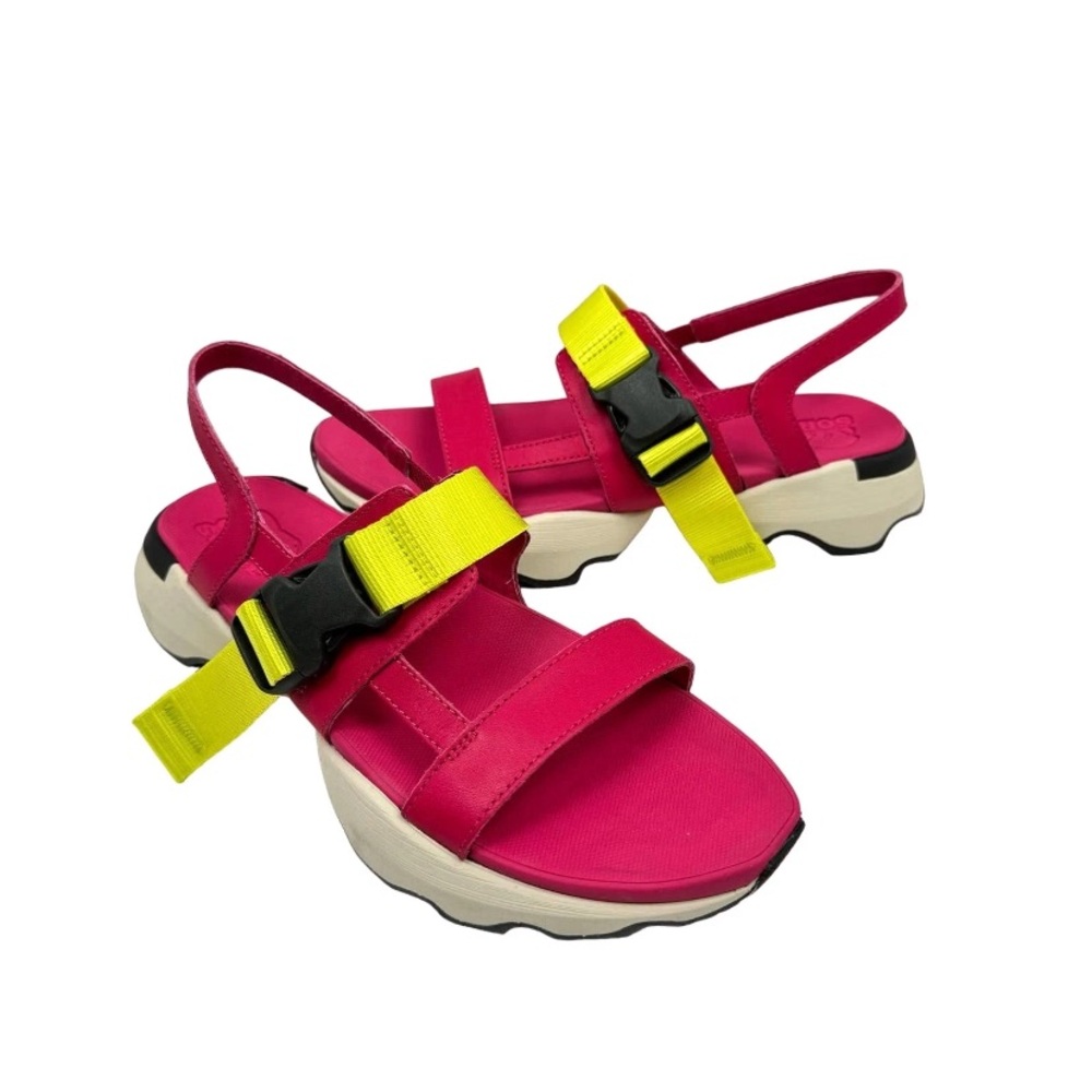 Sorel Kinetic Impact Sling Leather Sandals. Dark pink. Size 8.5 - Picture 3 of 8